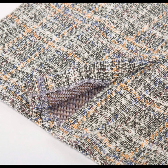 Belle Poque Women's Tweed Skirt Stretchy Business Pencil Skirt Double Breasted - Picture 7 of 8